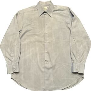 Armani Collezioni Designer Button Down Cotton Dress Shirt Men's Size 41 Large‎